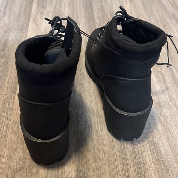 Dirty Laundry Iggy Lace Up Combat Women's Boots. Size 10 Black 3" Heel - Picture 5 of 7